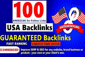 create 100 USA SEO backlinks white hat link building service