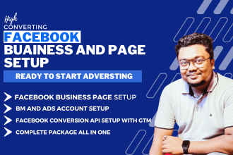 setup and create facebook business page and conversion api for fb ads