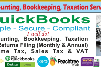 do accounting, bookkeeping, income tax, gst or vat