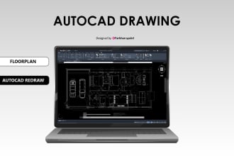 redraw any architectural drawings into 2d cad