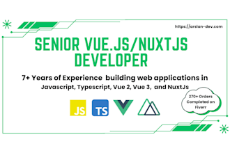 be your vue 3 developer build vue js nuxt js web app