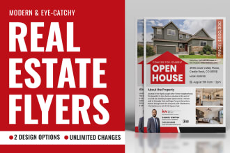 create modern real estate flyer design and business flyer design within 6 hours