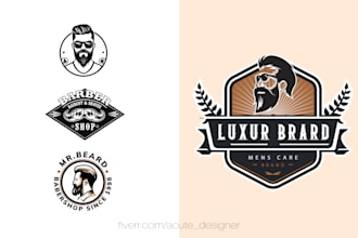 create beard oil, beard balm, beard shampoo logo