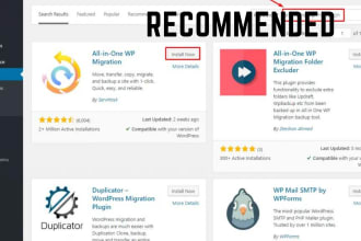 transfer your wordpress website