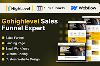 gohighlevel sales funnel gohighlevel landing page ghl automation workflow