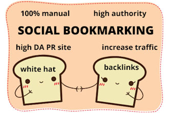 bookmarking submission in high da,pa sites manually