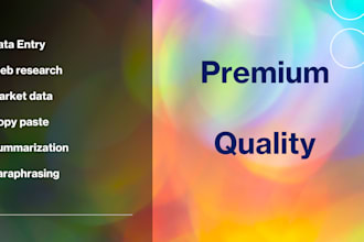 do web searches, data entry, copy paste, and rewriting work