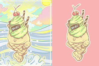 draw you cute pastel illustration