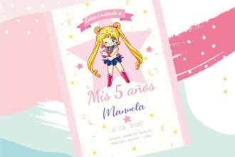 design a digital  birthday invitation printable