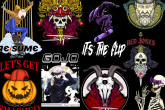 create illustration design for your art work, tshirt, merchandise, etc