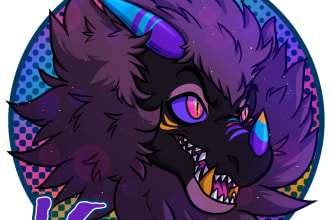 make a badge of your furry character