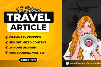 craft SEO optimized travel article and blog post