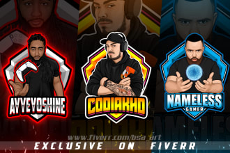 design youtube, gaming twitch, mascot, gaming, avatar logo