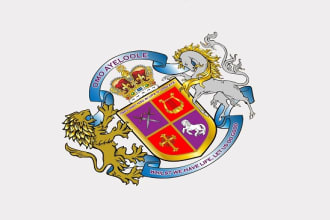 do modern popular family crest and coat of arms logo design