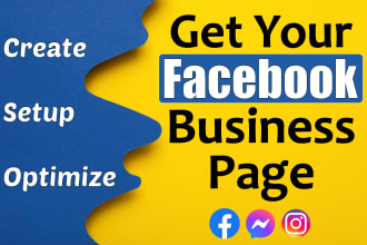 create and set up your facebook business page and instagram business profile