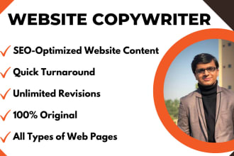 be a website content writer and SEO copywriter to write copy