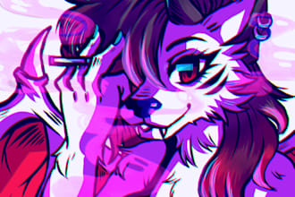 draw fursona or furry character art