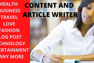 provide SEO article writing or blog post in 6hrs