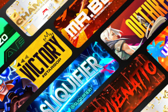 design youtube and twitch banners, pfps