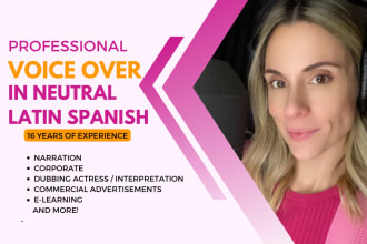 record professional spanish voice over in latin spanish