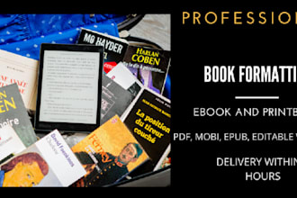 book format and book design kindle book