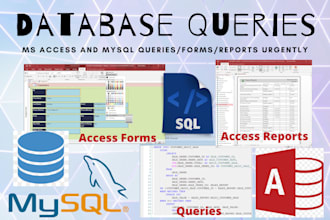 write queries, reports for mysql and ms access database