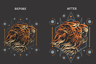 vector trace, redraw, recreate logo, image, design