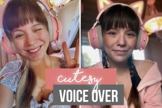 be a young female voice actor for you