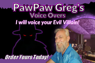 voice your american male evil villain or demon voice over