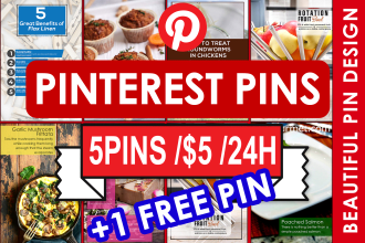 design beautiful pinterest pins for you
