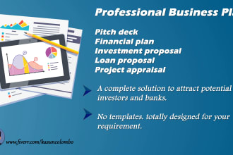 create a professional business plan or loan proposal