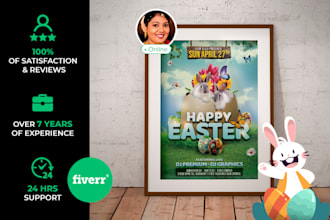 design special easter festival poster or flyer