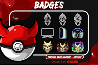 create custom cute chibi twitch sub badges