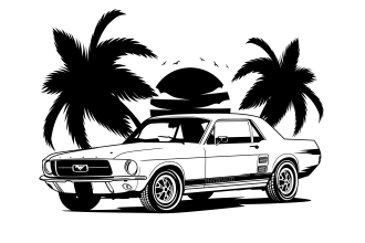 draw black and white styles for any car or vehicle