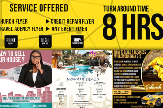 design event flyer, church and tax flyers for your business