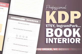 design a KDP and ingramspark book interior and cover for you