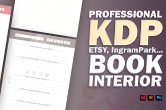 design a KDP and ingramspark book interior and cover for you