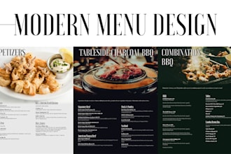 design your restaurant or bar menu