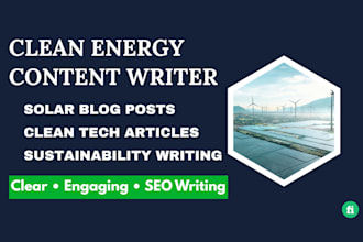 write solar power and green energy articles