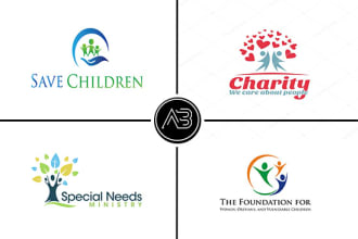 do modern charity nonprofit events or organisation logo