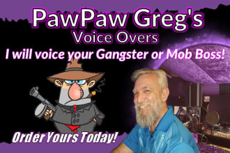 voice an american male mob boss or gangster voice over