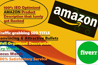 amazon product listing with SEO product description