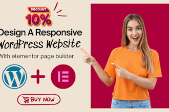 design wordpress website with elementor page builder