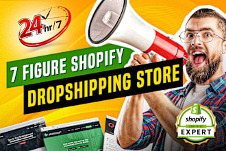 create shopify dropshipping store, build shopify website design, redesign