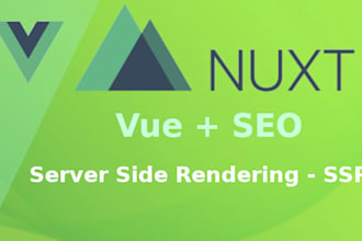 develop nuxt app with SEO feature, ssr