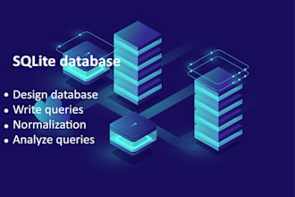 design erd,sqlite database and write queries for you