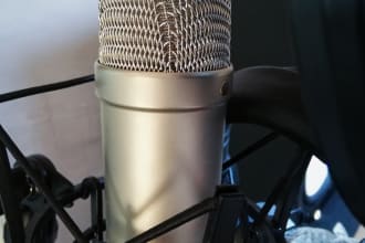 record an english voice over with french accent