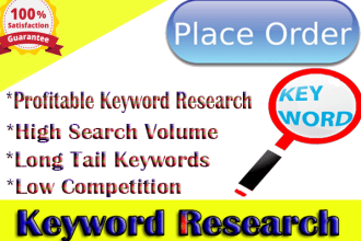 do profitable excellent SEO keyword research and competitor analysis