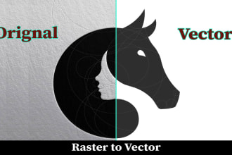 redraw, image tracing, bitmap to vector, or recreate logo