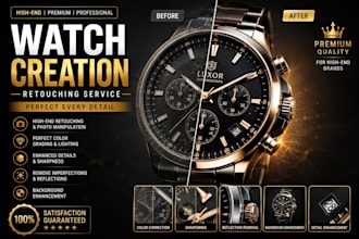 luxury watch retouching and high end product editing